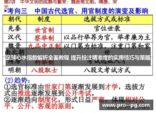 足球心水指数解析全面教程 提升投注精准度的实用技巧与策略